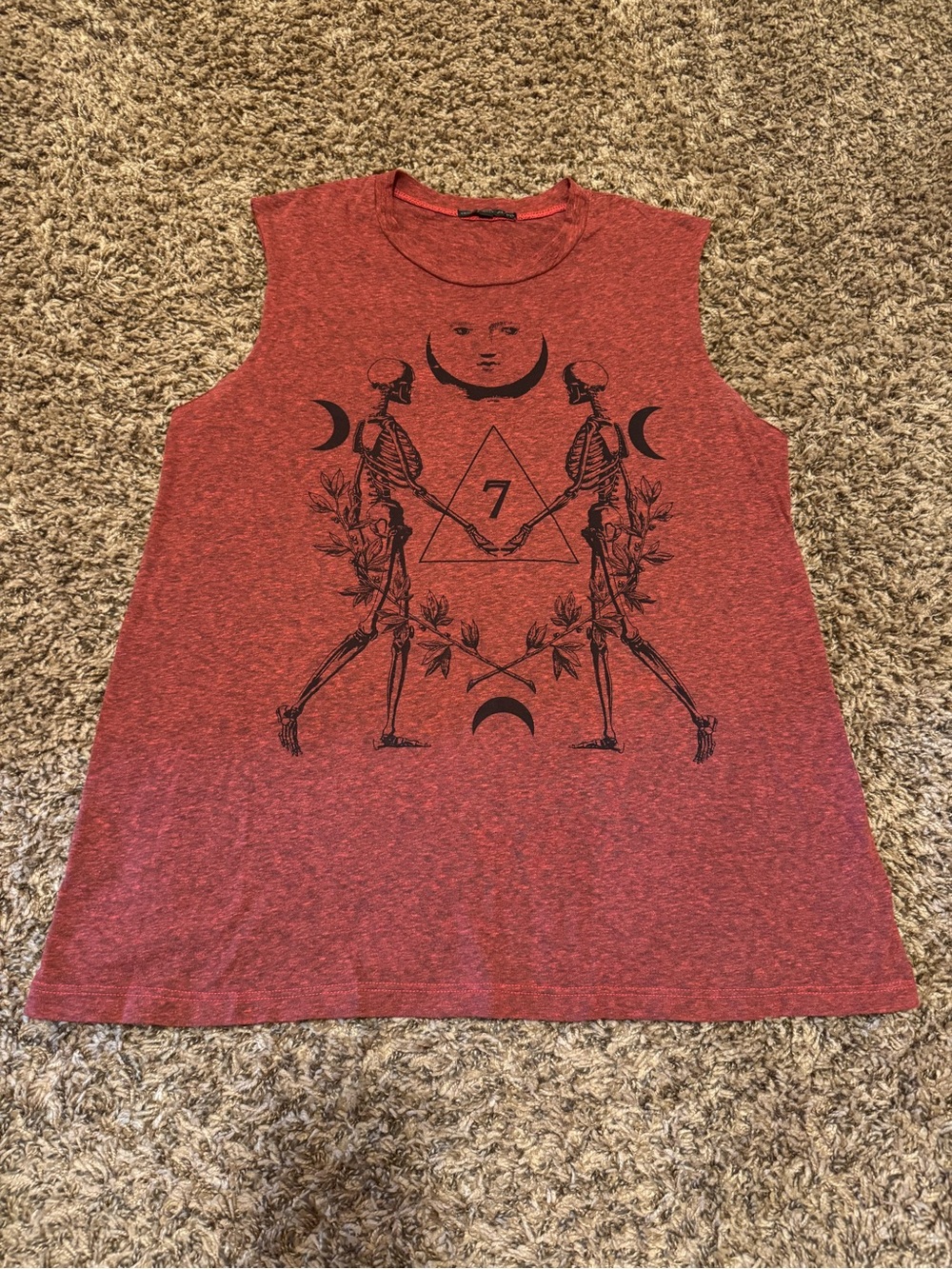 Truly Madly Deeply Red  Skeleton Graphic Tank Top